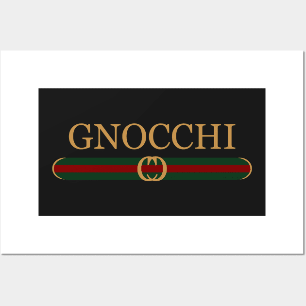 gnocchi trending fashion logo Wall Art by masterpiecesai